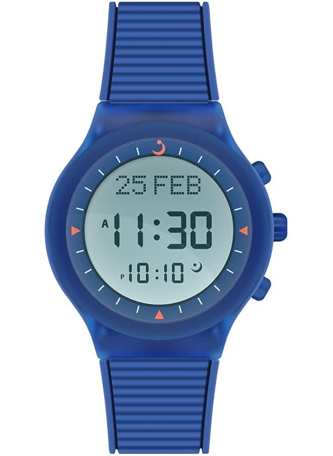 Alfajr Sports Watch With Rubber Strap Model Wy 16 Size 39 Mm Blue 