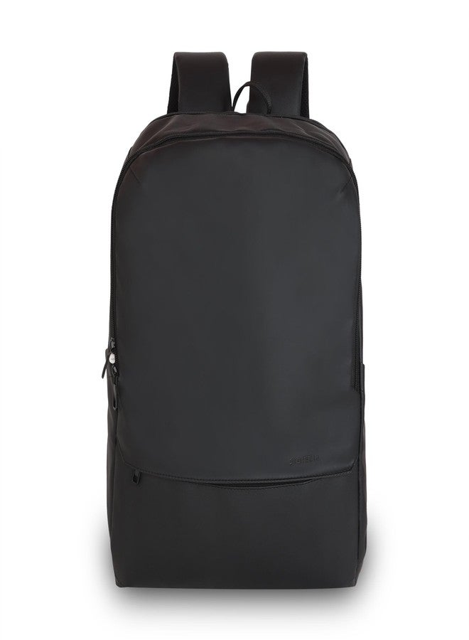 Protecta | Axis | Backpack | Black | For MacBook & Laptops | College Office | Travel | Premium Vegan Leather | Made in India | Lightweight | Durable - Image 1