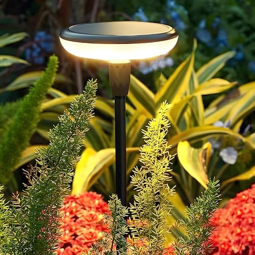 GIGAWATTS GW-241 8 LED Solar Garden Light with 2V Panel BIS Approved 800mAh Ni-MH Battery Swaying Stake Outdoor Lamp for Yard Lawn Walkway Decor (Pack of 1, Warm White) - Image 1