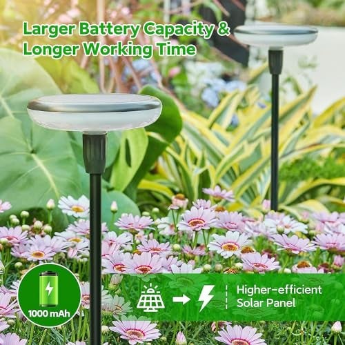 GIGAWATTS GW-241 8 LED Solar Garden Light with 2V Panel BIS Approved 800mAh Ni-MH Battery Swaying Stake Outdoor Lamp for Yard Lawn Walkway Decor (Pack of 1, Warm White) - Image 5