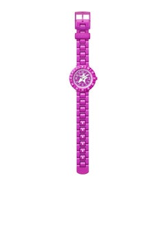 Swatch ساعة يد ريشاك كوارتز مقاومة للماء باللون الأرجواني للبنات - 32 مم  - Image 2