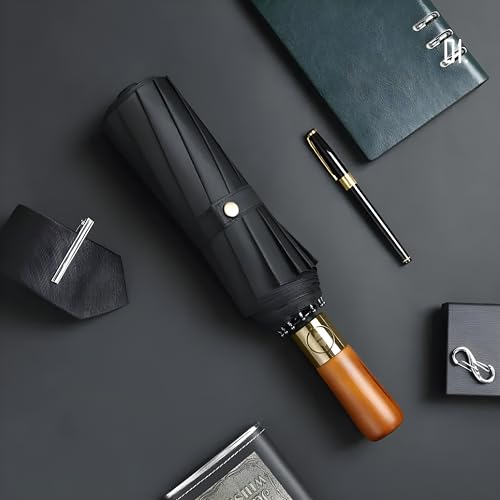 WHISKET - UV Protection Umbrella for 2 Persons| Lightweight, One Button Open & Close, Extra Wide Canopy for Maximum Coverage,Safe Handle, Colourful | All Weather Umbrella, Trendy Patterns & Stylish Designs. (Pack Of 1) (small-black) - Image 5