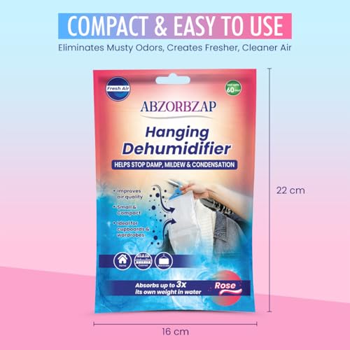 ABZORBZAP Hanging DEHUMIDIFIER Rose 220 GM Sachet - Image 4