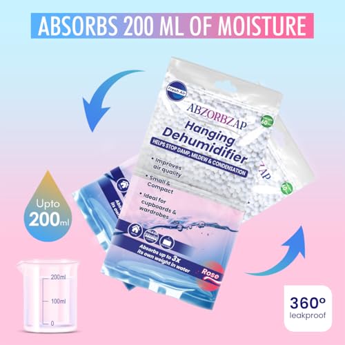 ABZORBZAP Hanging DEHUMIDIFIER Rose 220 GM Sachet - Image 2