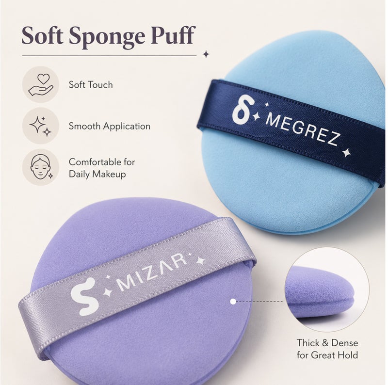 Me Now 7 Pcs Makeup Puff Set with Storage Case Soft Powder Puffs for Loose Powder Pressed Powder Foundation and Cushion Makeup Multi Color Beauty Sponge Applicators for Face Makeup 2 Set - Image 2