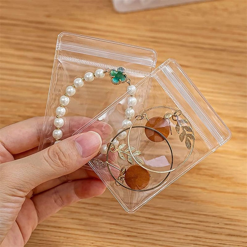 Luckam Transparent Jewelry Storage Holder Book, Portable Travel Jewelry Organizer Storage Book Bag, Anti Oxidation Jewelry Storage Albumfor Earrings, Rings, Necklaces and Bracelet (160 Grids + 50 PVC Bags) - Image 4