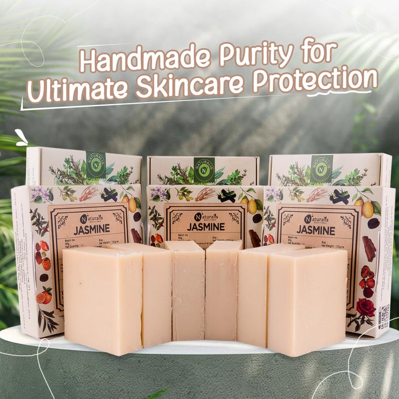 Naturalis Jasmine Soap Bar Handmade Cold Process Organic Soap with Jasmine Oil Luxury Natural Soap for Soft Hydrated Skin and Aromatic Experience 100 grams - Image 5