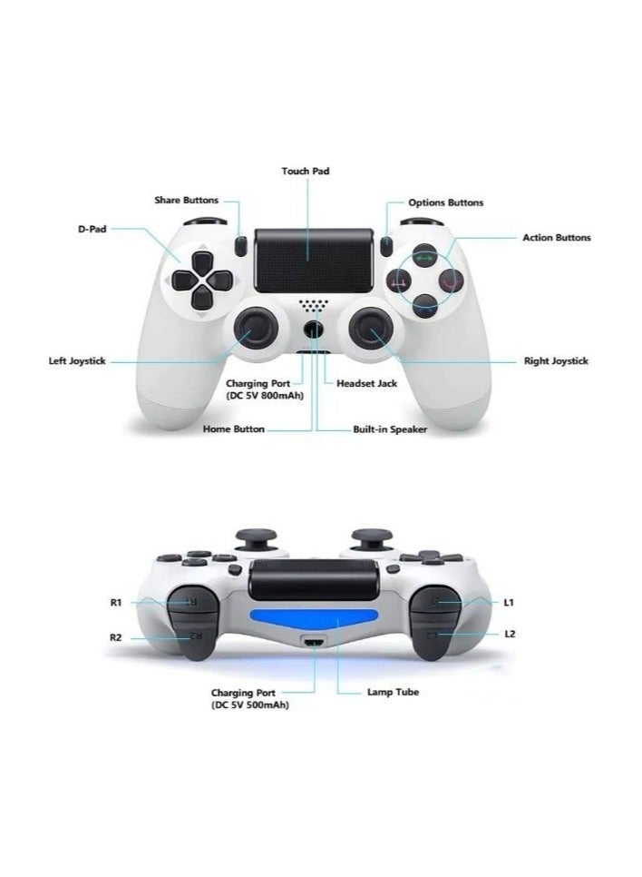Wireless Game Controller – Built-in Speaker, Gyro, Motors, Touch Panel, LED Indicator, USB Cable, White - Image 2