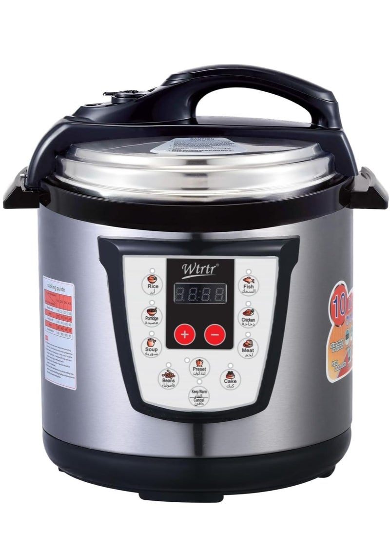 Wtrtr Wtrtr 6 L electric pressure cooker Electric Pressure,1000W Slow, Rice Cooker, Yogurt, Cake Maker, Steamer and Warmer, Silver (1 year Warranty)  - Image 1