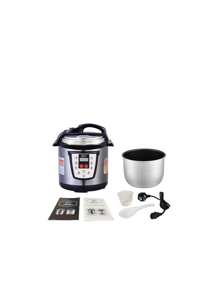 Wtrtr Wtrtr 6 L electric pressure cooker Electric Pressure,1000W Slow, Rice Cooker, Yogurt, Cake Maker, Steamer and Warmer, Silver (1 year Warranty)  - Image 3
