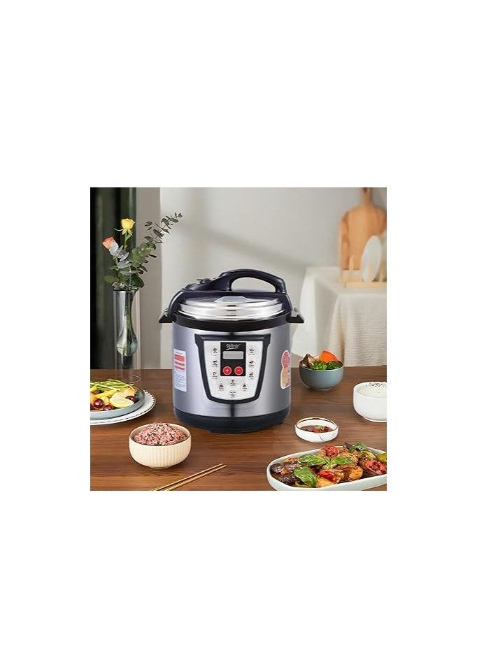 Wtrtr Wtrtr 6 L electric pressure cooker Electric Pressure,1000W Slow, Rice Cooker, Yogurt, Cake Maker, Steamer and Warmer, Silver (1 year Warranty)  - Image 5