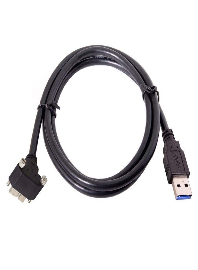 chenyang Micro USB 3.0 Cable USB 3.0 Type A Male to Micro B Male 90 Degree UP Angled Cable with Mount Panel Screws 3.0M - Image 4