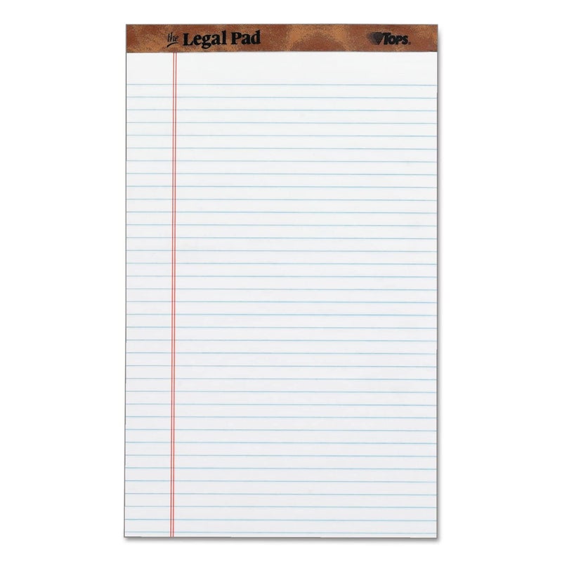 Tops 7573 Perforated Everyday Writing Legal Pad, 8.5 x 14 Inch, White, 12 Count (Pack of 1) - Image 1