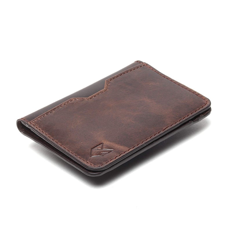 FOXHACKLE Leather Credit Card Holder Wallet for Men and Women, Thin Bifold RFID Blocking Wallet, Slim Front Pocket Minimalist Wallet, Small Card Case (Olive Brownish) - Image 1