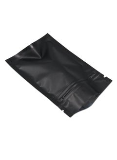 Generic Ferenli  100Pieces Zipper Lock Self Seal Flat Pouch For Zip Aluminum Foil Lock Package Bag Coffee Food Storage Resealable Mylar Bags Heat Sealable Candy Reclosable Bags 7X10Cm 2.8X3.9 Inch Black  - Image 1