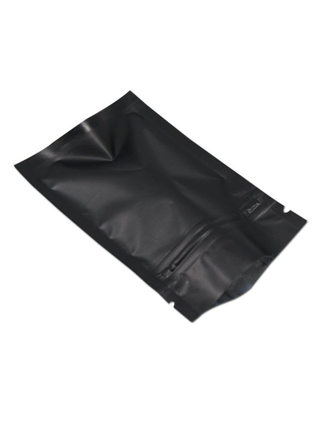 Generic Ferenli  100Pieces Zipper Lock Self Seal Flat Pouch For Zip Aluminum Foil Lock Package Bag Coffee Food Storage Resealable Mylar Bags Heat Sealable Candy Reclosable Bags 7X10Cm 2.8X3.9 Inch Black  - Image 1