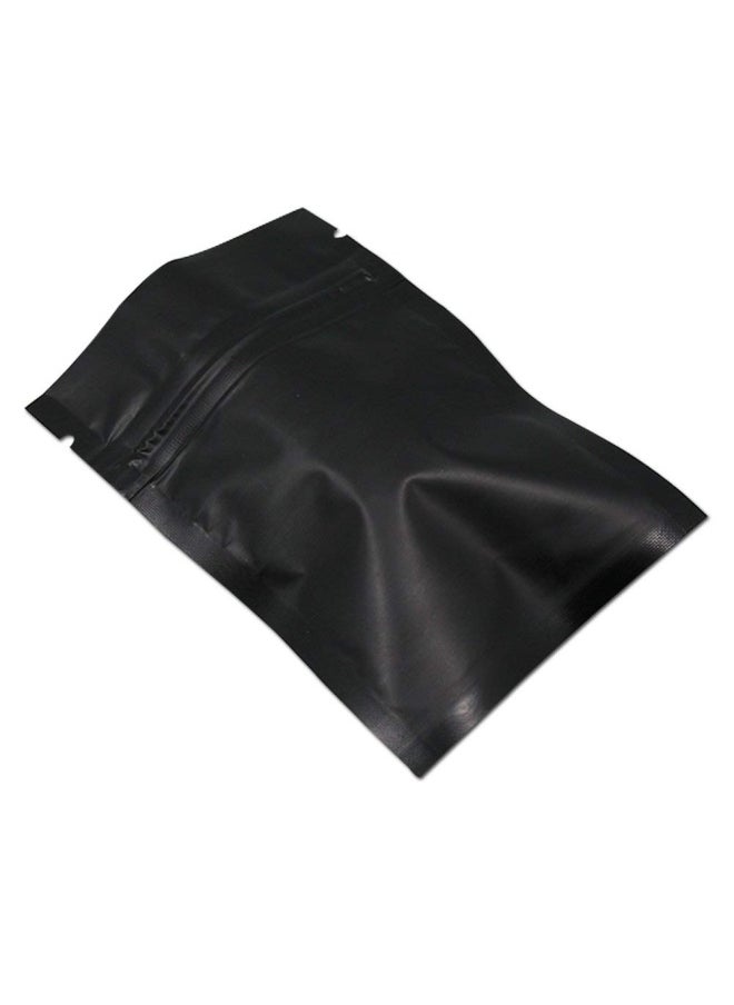 Generic Ferenli  100Pieces Zipper Lock Self Seal Flat Pouch For Zip Aluminum Foil Lock Package Bag Coffee Food Storage Resealable Mylar Bags Heat Sealable Candy Reclosable Bags 7X10Cm 2.8X3.9 Inch Black  - Image 4