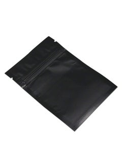 Generic Ferenli  100Pieces Zipper Lock Self Seal Flat Pouch For Zip Aluminum Foil Lock Package Bag Coffee Food Storage Resealable Mylar Bags Heat Sealable Candy Reclosable Bags 7X10Cm 2.8X3.9 Inch Black  - Image 5