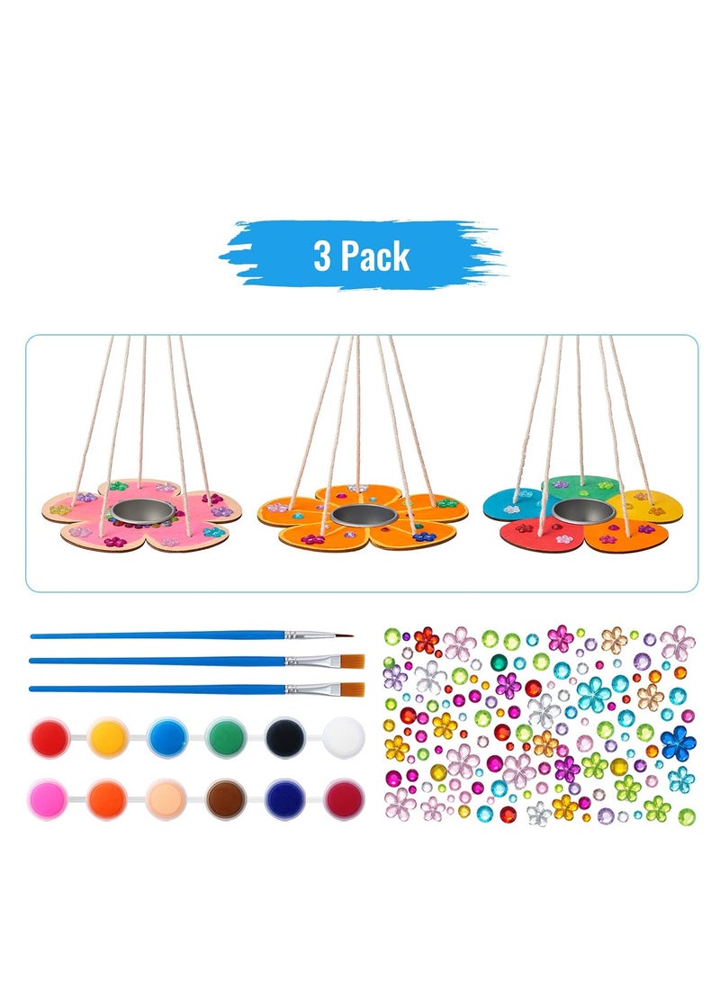 Kids' DIY Wooden Bird Feeders Painting Kit - 3-Piece Arts and Crafts Set for Creative Fun and Outdoor Learning Activities. Perfect for Young Artists and Nature Lovers! - Image 5