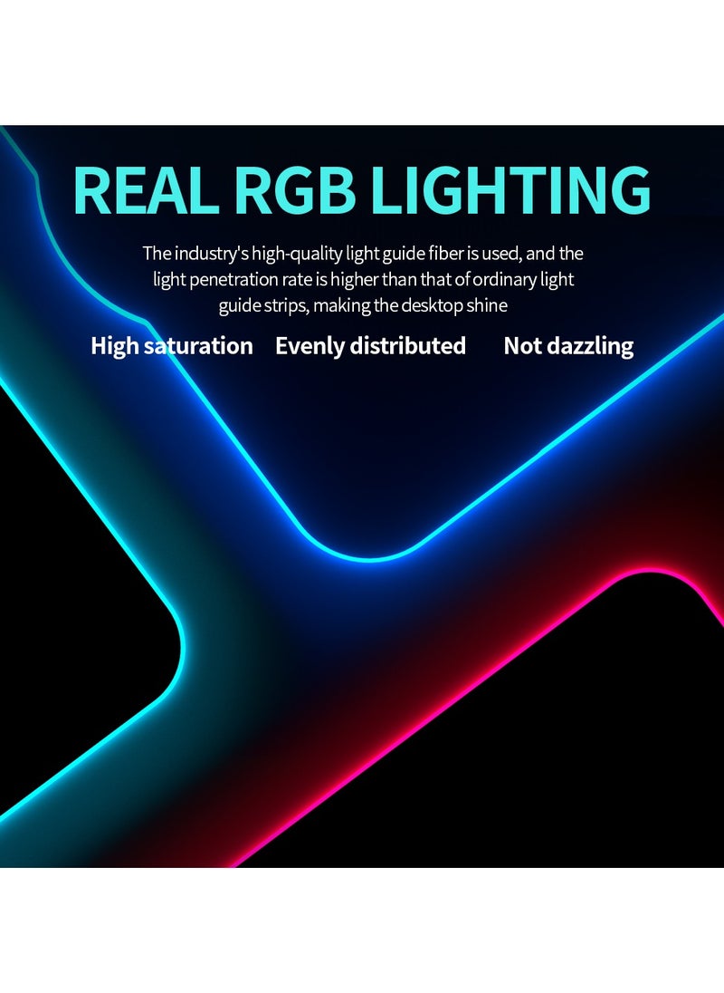 أديلي وسادة ماوس للألعاب بتقنية RGB مع شاحن لاسلكي وحامل للهاتف، إضاءة LED – إكسسوار مكتبي متعدد الوظائف للاعبين والاستخدام المكتبي  - Image 5