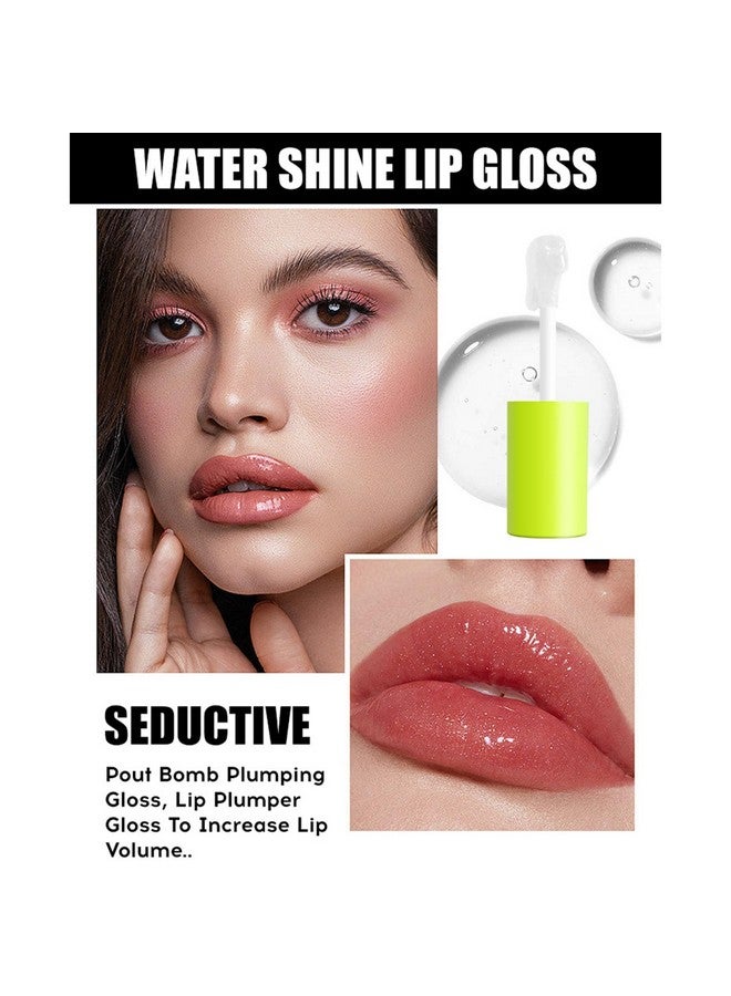 Loobexery 4 Colors Fat Oil Lip Drip Lip Oil Lip Glaze Hydrating Lip Glow Oil Big Brush Head Moisturizing Lip Gloss Shiny Transparent Tinted Plumping Lip Oil Long Lasting Nourishing Nonsticky (A) - Image 5