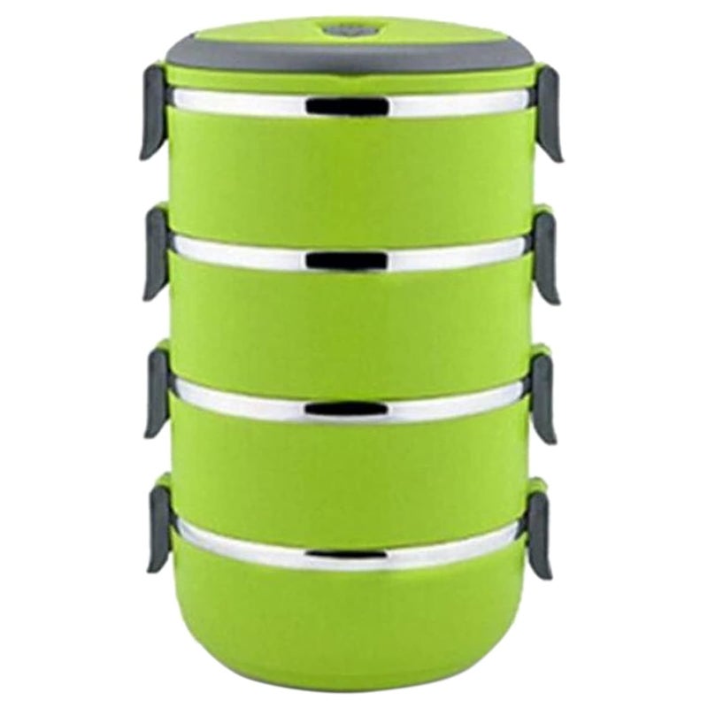Generic 4 Layers Steel Lunchbox, Green, 2724466001460
