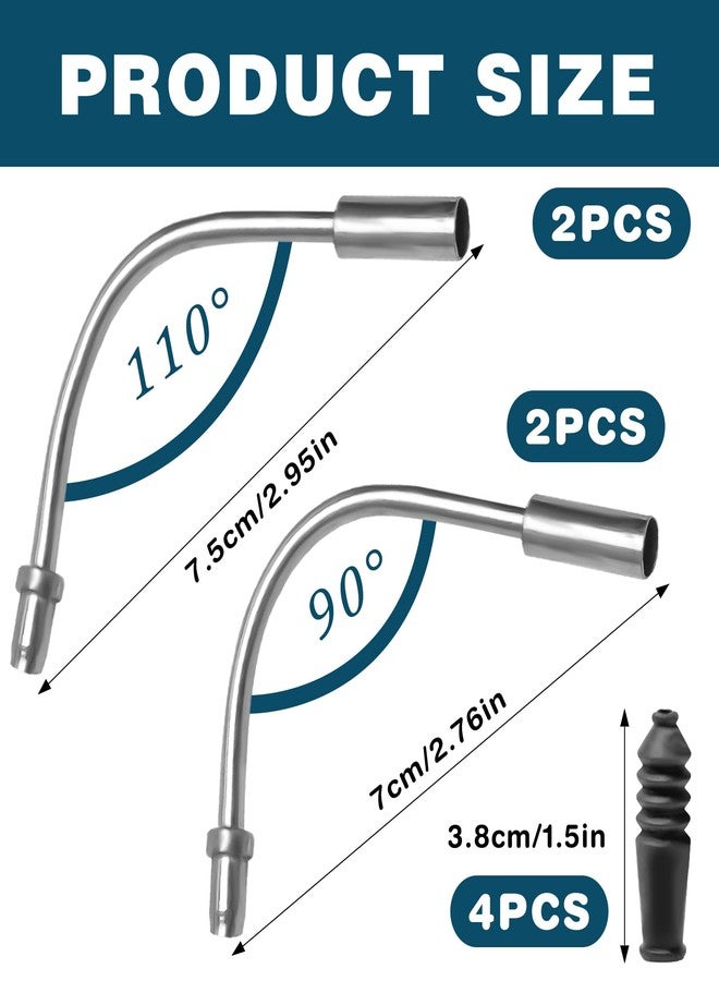 Qoaimu Bike V Brake Noodle Cable Guide Set, with 4 Pcs Bicycle Brake Cable Guide Pipe, and 4 Pcs Rubber Boots, for Mountain and Road Bicycles - Image 4