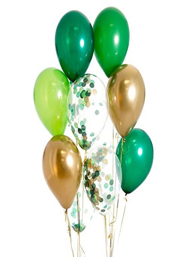 EASUTE 50pcs Balloons Neon Green Forest Green Confetti Balloon with Ribbon Perfect for Dinosaur Birthday Jungle Safari Theme Decorations Baby Shower Party Decorations (Green) - Image 2