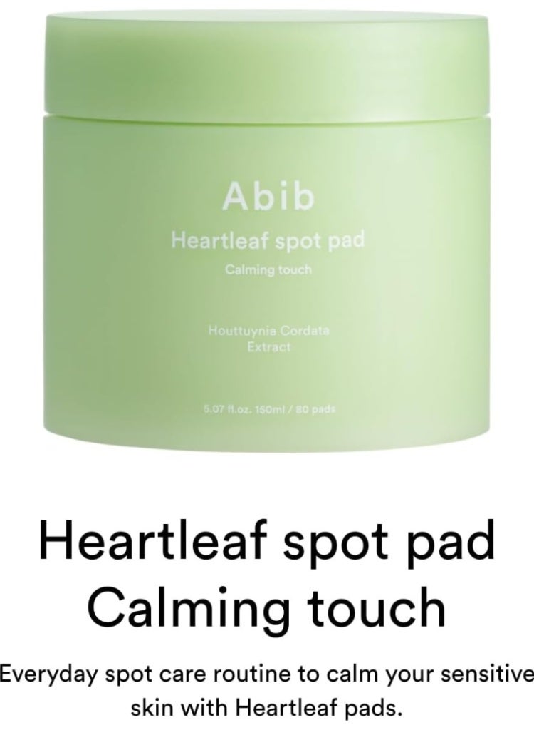 ابيب عبوة Abib Heartleaf Spot Pad Calming Touch 80 وسادة – وسادات تونر للوجه، تخفيف الاحمرار، تهدئة فورية، تونر مرطب للبشرة، قوام خفيف، سهل الاستخدام - Image 3