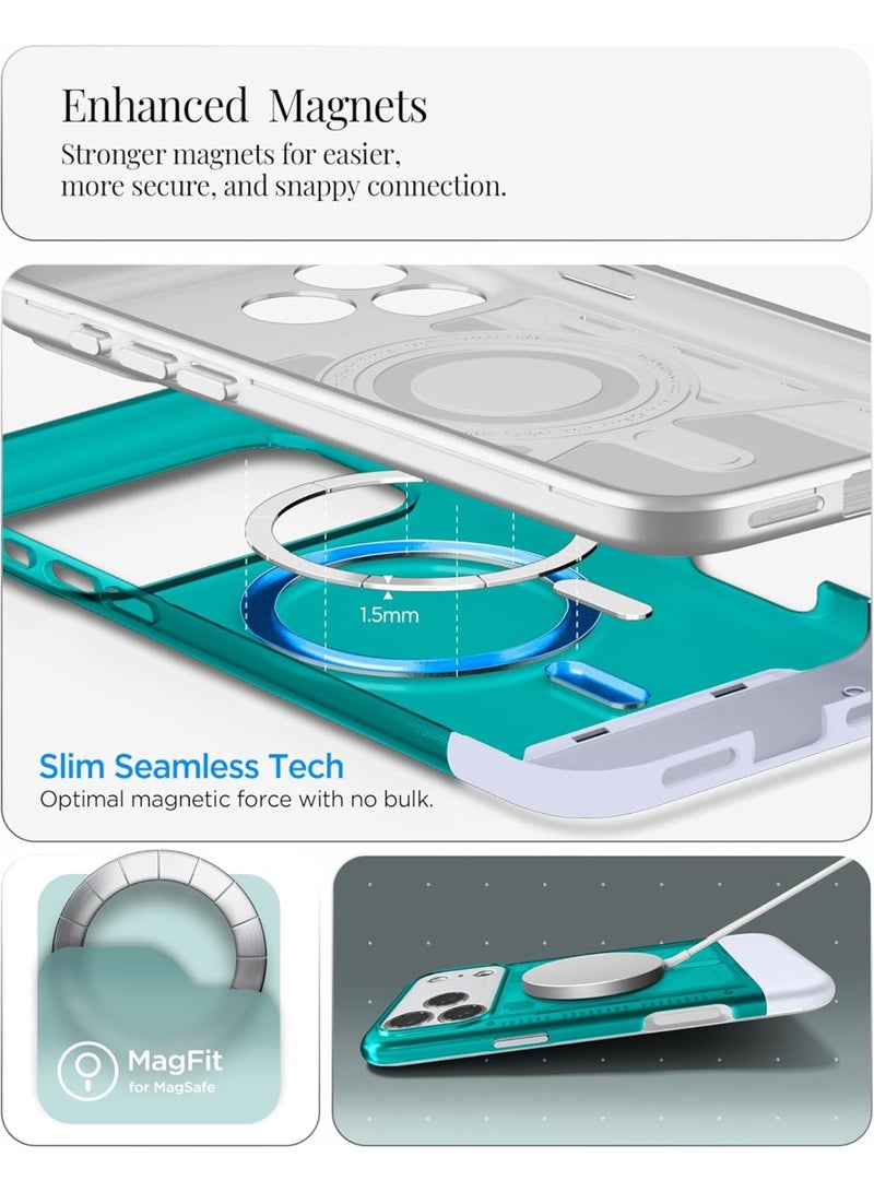 Spigen Classic C1 MagFit for iPhone 17 Pro MAX Case Cover with MagSafe & Extreme Protection Tech - Bondi Blue - Image 5