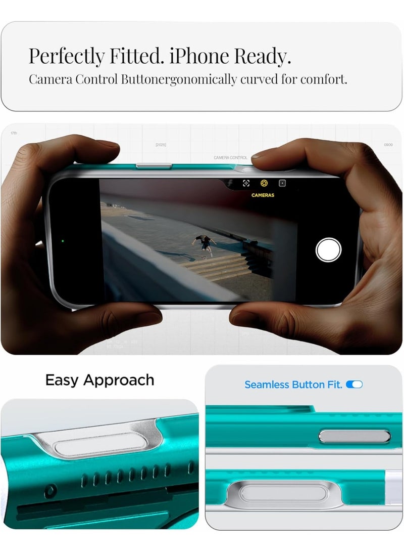 Spigen Classic C1 MagFit for iPhone 17 Pro MAX Case Cover with MagSafe & Extreme Protection Tech - Bondi Blue - Image 4