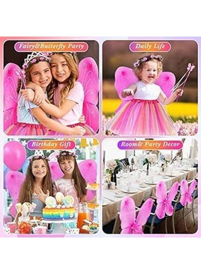 Royals Wings Fairy Prop For Kids Birthday Party Accesories,Baby Girl's Fairy Butterfly Wings Costume (Blue) - Image 3