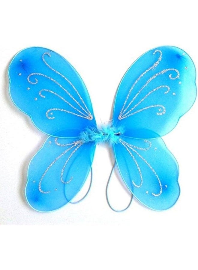 Royals Wings Fairy Prop For Kids Birthday Party Accesories,Baby Girl's Fairy Butterfly Wings Costume (Blue) - Image 1