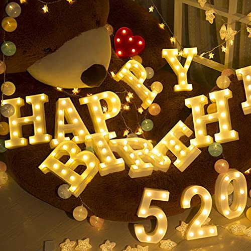 Partyzon Partyzon LED Acrylic Marquee Letter Lights Sign Light Up Alphabet Letters Pack of 1 for Wedding Birthday Party Christmas Home Bar Decoration Warm White Number 4 - Image 4