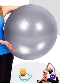 ARCHAEOPTERYX Yoga Ball Fitness Ball, Explosion-proof and Sliding Balance Yoga Ball Chair for Yoga Pilates Childbirth Pregnancy with Quick Inflation Pump 25 & 65cm  - Image 1