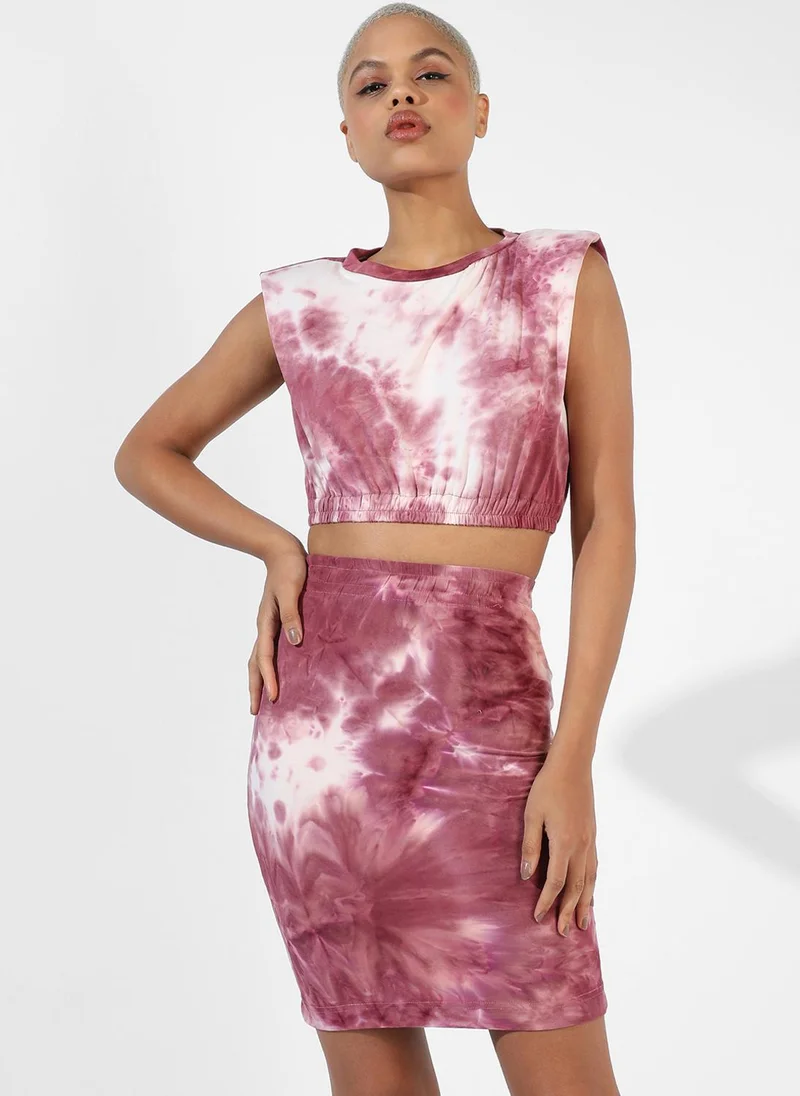 Pinacolada  Women's Rosewood Pink Tie-Dye Co-Ord Set for Women | Best Price UAE