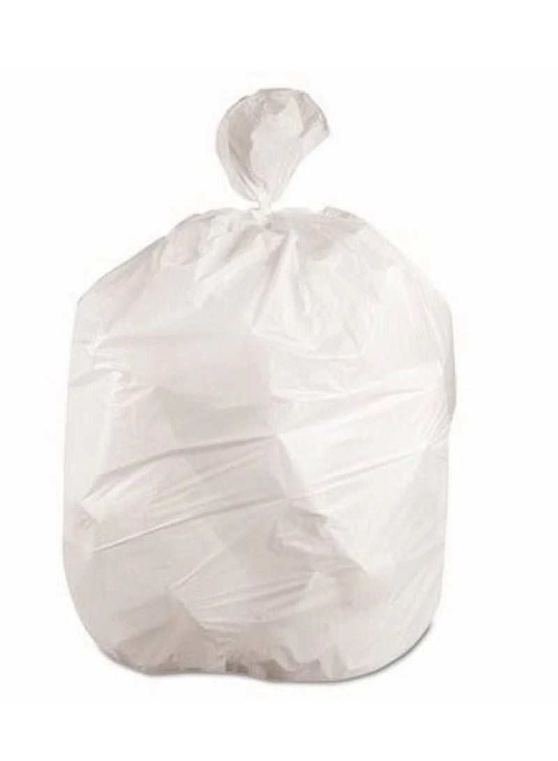 Disposable Strong & Biodegradable Trash Can Bin Liners, 5 Rolls  Small WHITE Trash Bags Strong Garbage Bags, Waste Basket Liner, for Home, Kitchen, Office 90 X 110CM 20KG  - Image 2
