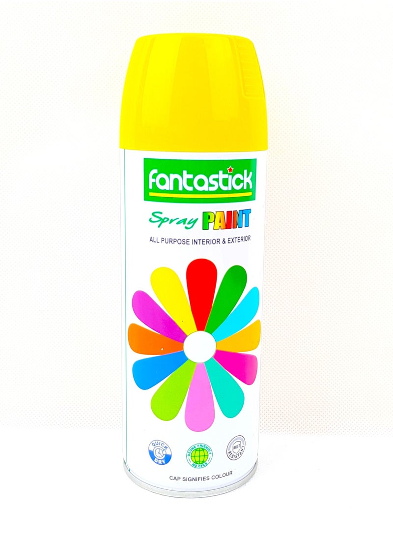 Fantastick - 400ml All Purpose Spray Paint Yellow Color - Image 1