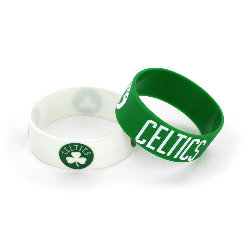 Aminco Unisex Silicone Rubber Set, 2-Pack Sports-fan-bracelets, Team Color, Boston Celtics US - Image 3