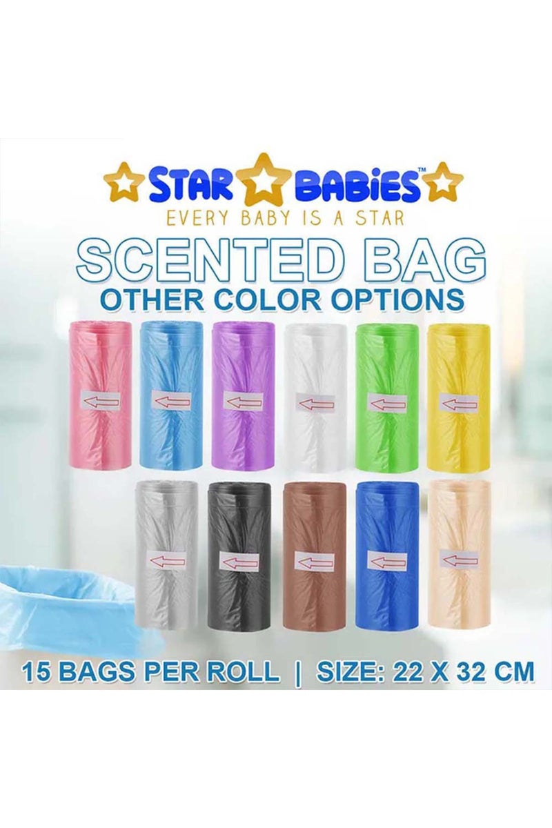 Star Babies - Powder Puff & Disposable Scented Bag 5pcs w/ Dispenser - Pink - Image 3