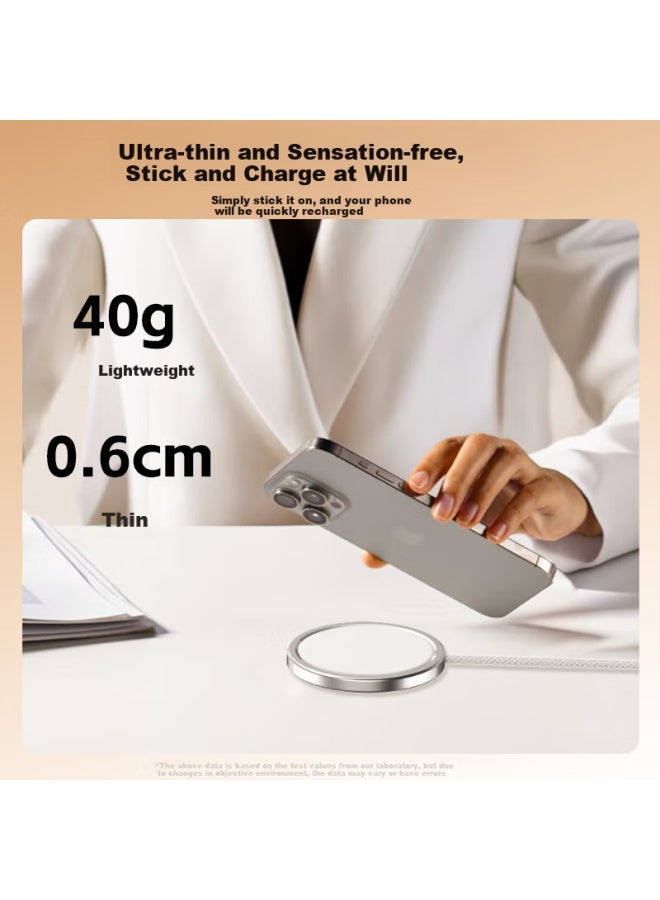Topvork شاحن Apple لاسلكي مغناطيسي MagSafe شحن سريع حامل شحن لـ IPhone 16 Pro Max متوافق مع هواتف Apple 15 Plus/14/13 Huawei Xiaomi Samsung - Image 2