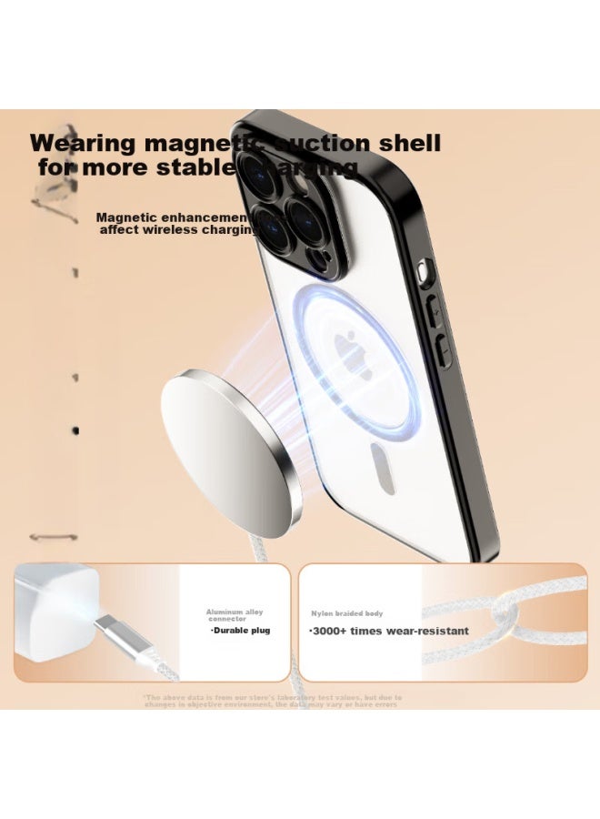 Topvork شاحن Apple لاسلكي مغناطيسي MagSafe شحن سريع حامل شحن لـ IPhone 16 Pro Max متوافق مع هواتف Apple 15 Plus/14/13 Huawei Xiaomi Samsung - Image 3