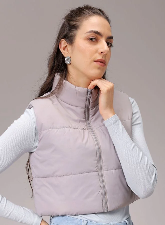 Freehand  Women Regular Fit Solid Quilted Jacket for Women | Best Price UAE