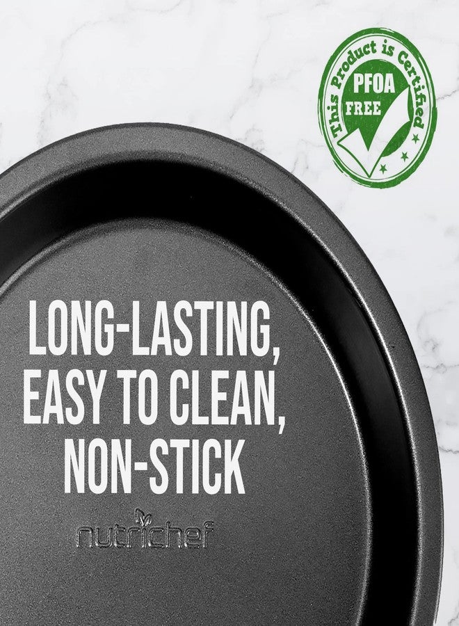 NutriChef 9-Inch Round Cake Pan - Nonstick Carbon Steel Baking Pan w/ Even Heating for Uniform Baking - Dishwasher Safe Bakeware, Black - Image 3