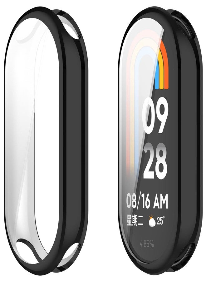 AWADUO Replacement Smartwatch Protective Case Cover Compatible with Xiaomi MI Smart Band 10/10 NFC TPU Silicone Shell Anti Drop Watch Accessories(TPU/Black) - Image 1
