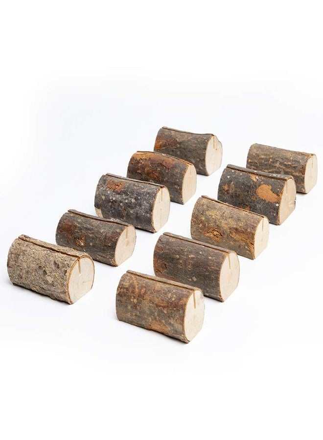 senover Rustic Real Wood Place Card Holders Table Numbers Holder Stand Memo Holder Card Photo Picture Note Clip Holders for Wedding Party Christmas Table Number Sign - Image 1