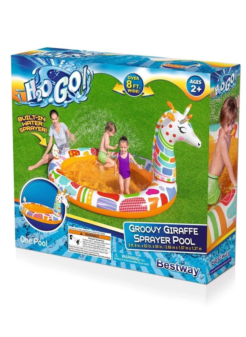 Bestway Bestway - Groovy Giraffe Paddling Pool 266x157x127 cm - 53089  - Image 1