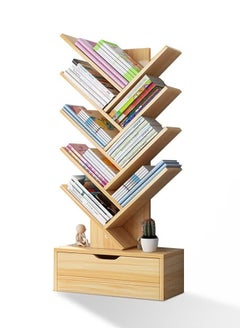 Beauenty Tree-shaped bookshelf with drawers easy to install and clean multi-layer storage rack suitable for living room and bedroom  - Image 2