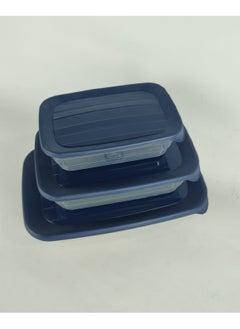 max plast Max Plast Plastic Fridge Container Set, 3 different sized containers with airtight lids  - Image 4