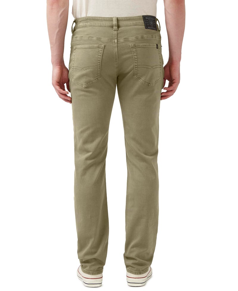 Buffalo David Bitton Men's Non-Denim Straight Leg Six French Terry Knit Pants with Stretch, Olive - Image 3